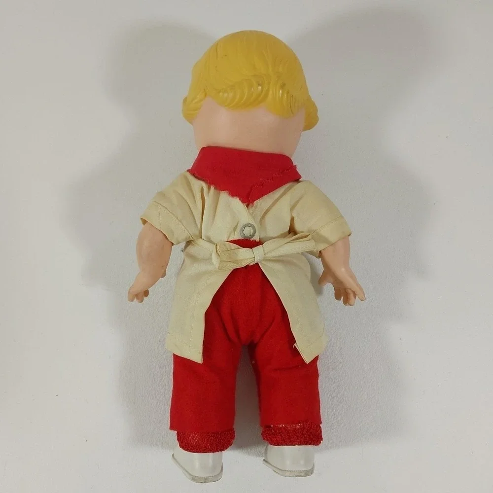Campells Soup Rubber Girl Doll Vintage 1970s Advertising Full Clothed Made USA‎